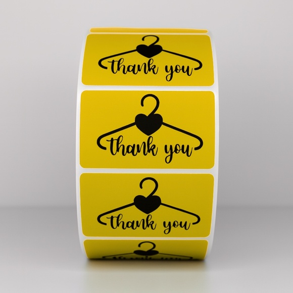 Thank You Stickers Hanger Heart | Red Labels for Small Business Packaging - Picture 10 of 11